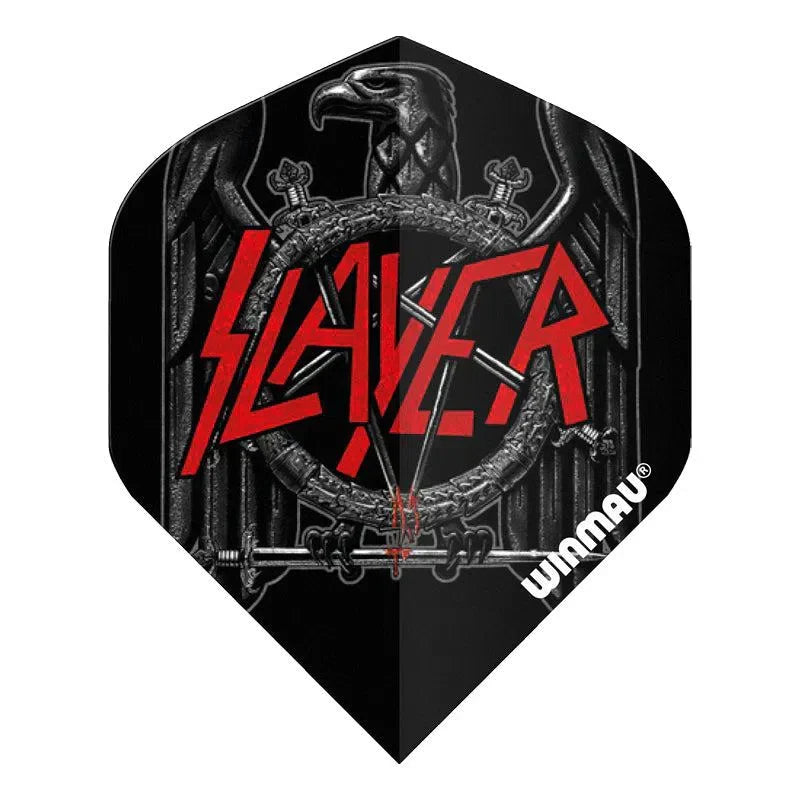 Winmau Rock Band Extra Thick Standard Slayer Black Eagle Black & Red Flights - view 2