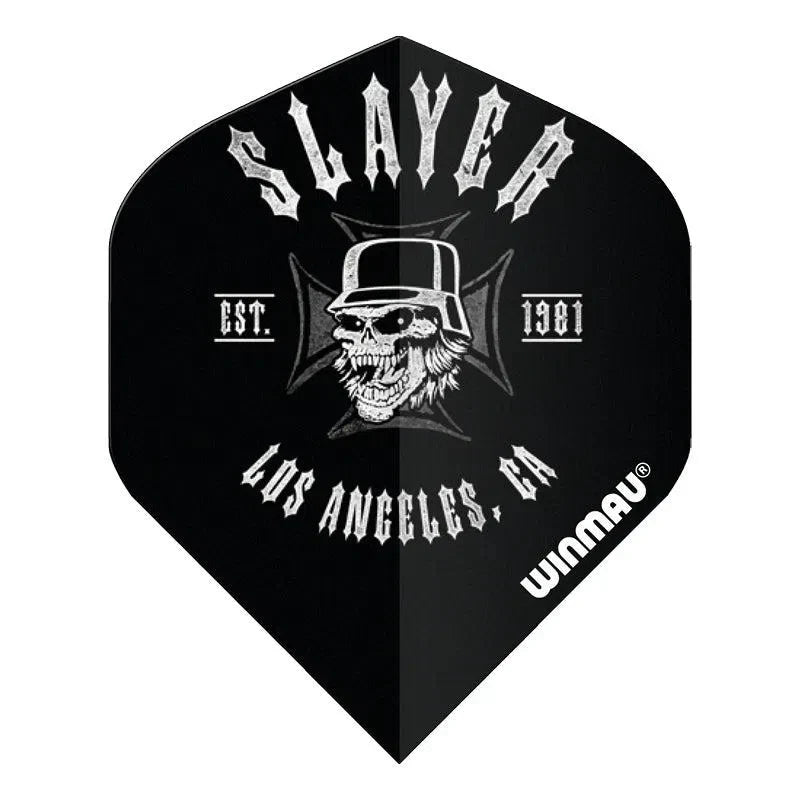 Winmau Rock Band Extra Thick Standard Slayer LA Black & Grey Flights - view 2