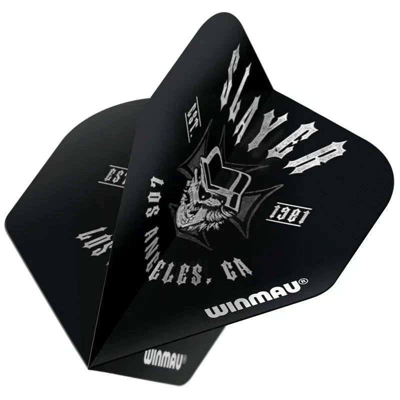 Winmau Rock Band Extra Thick Standard Slayer LA Black & Grey Flights - view 3