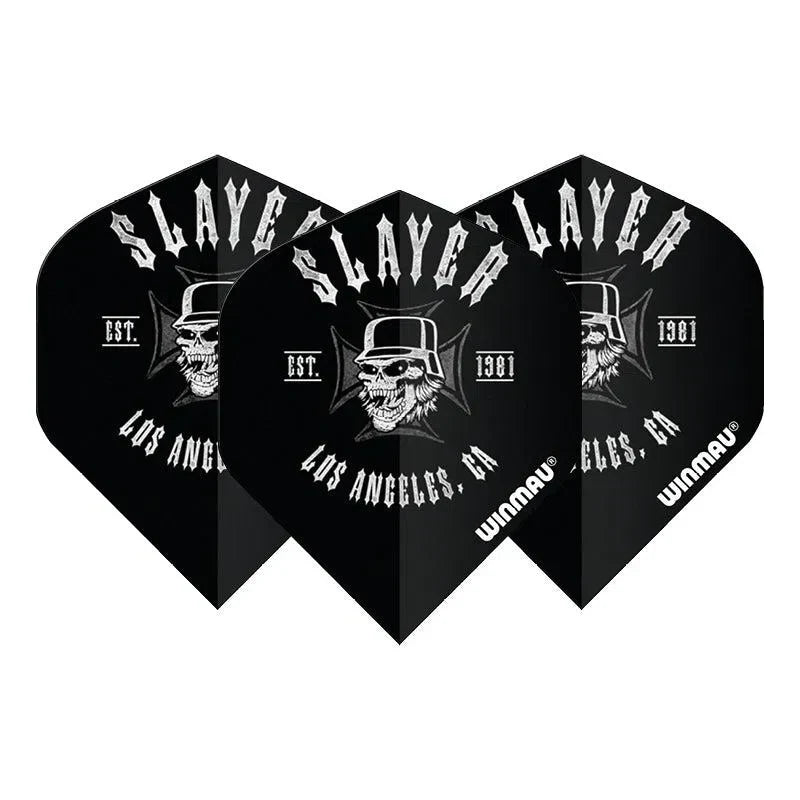 Winmau Rock Band Extra Thick Standard Slayer LA Black & Grey Flights