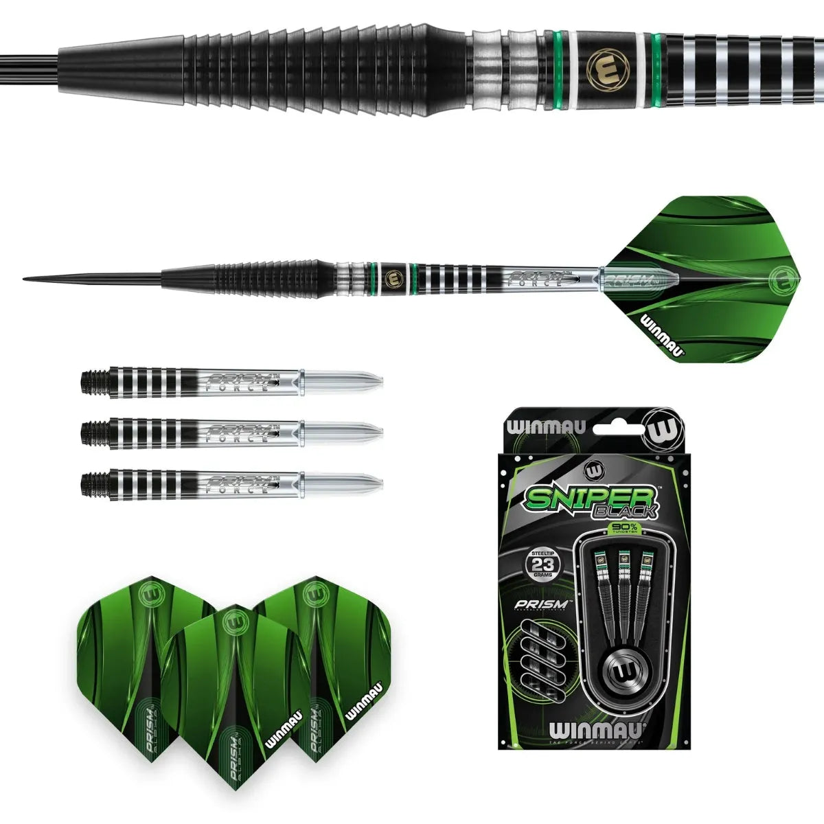 Winmau Sniper Black Style 2 90% Tungsten Steel Tip Darts - view 3