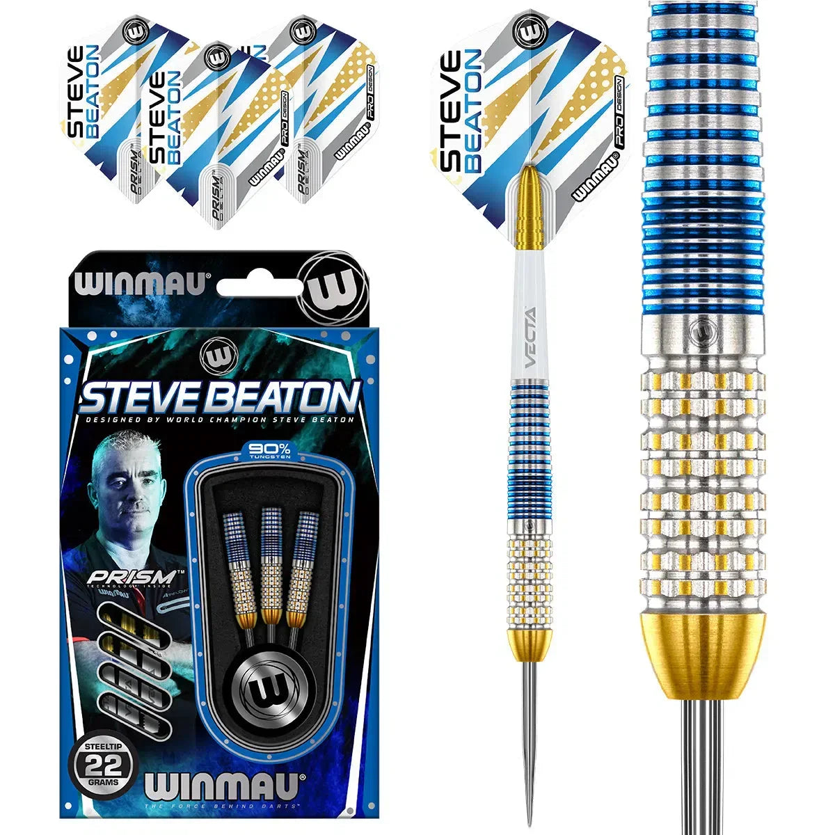 Winmau Steve Beaton Legacy Edition 90% Tungsten Steel Tip Darts