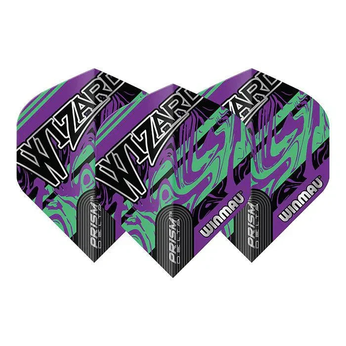 Winmau The Wizard Prism Delta Standard Flights - Green