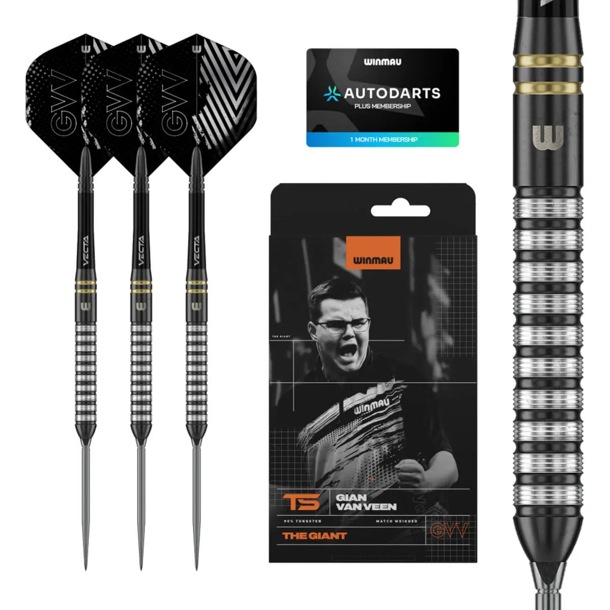Winmau Gian van Veen TS SP 90% Tungsten Steel Tip Darts
