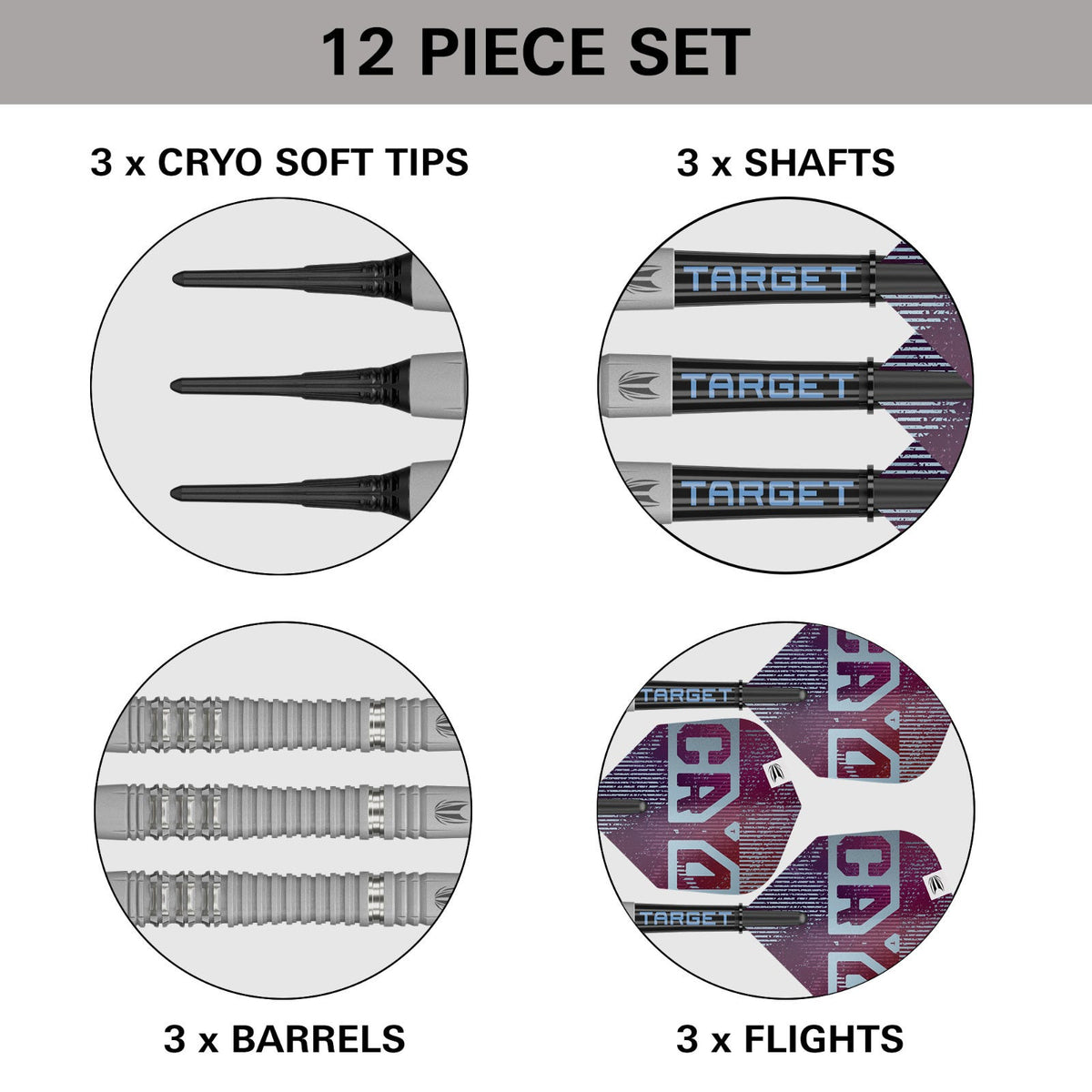 Target Cryo 13 90% Soft Tip Darts - 5
