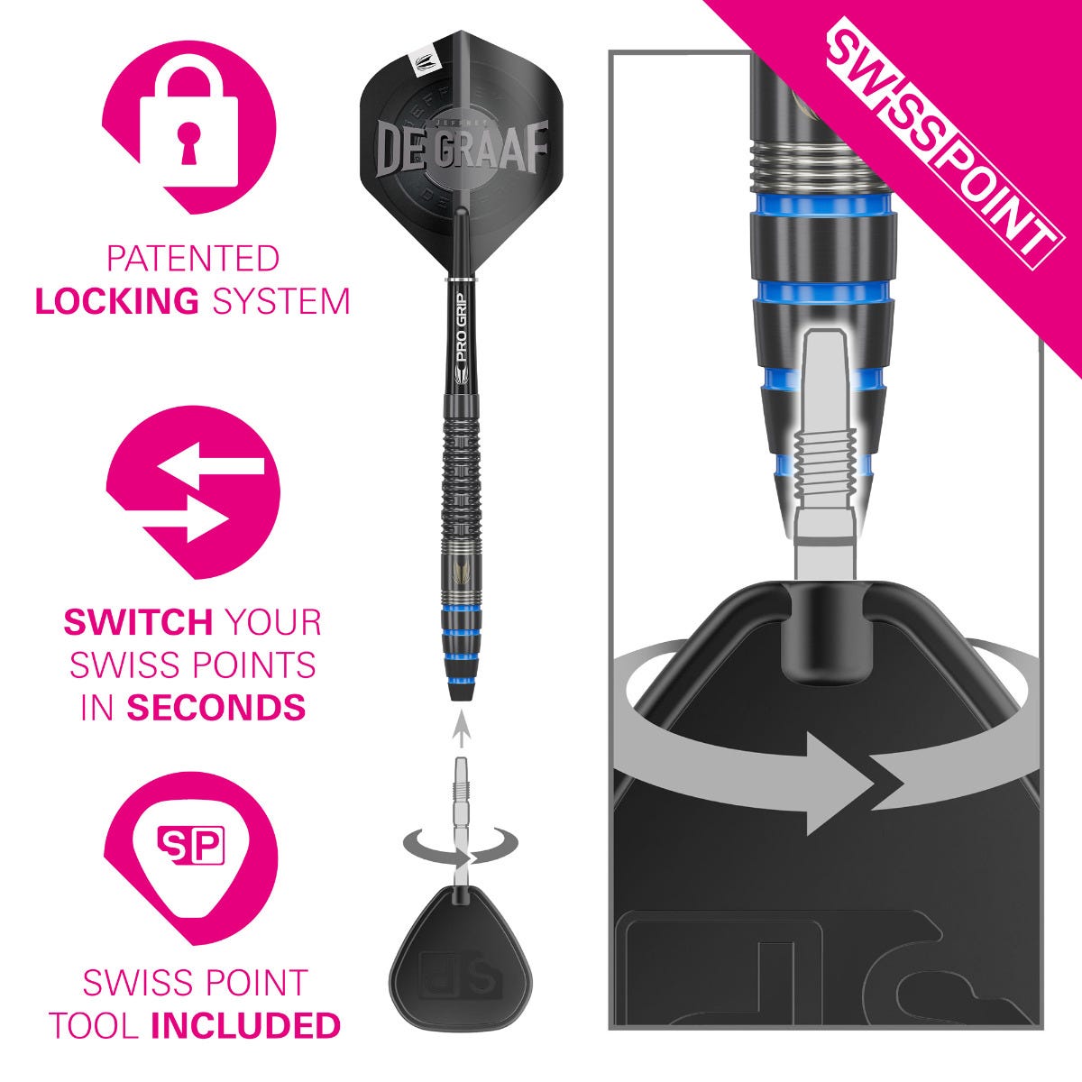 Target Jeffrey De Graaf Steel Tip Darts - 5