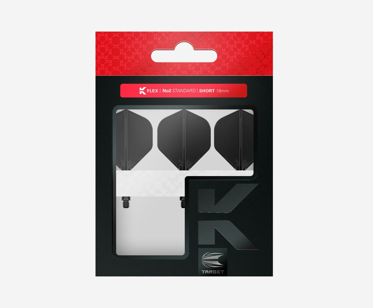 Target K-Flex Std/No.2 Intermediate Black Flights - 4