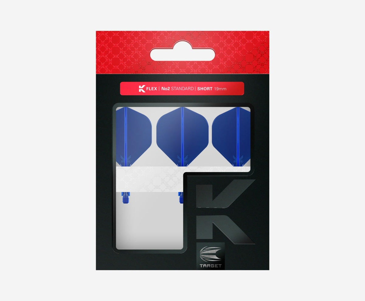 Target K-Flex Std/No.2 Short Blue Flights - 5