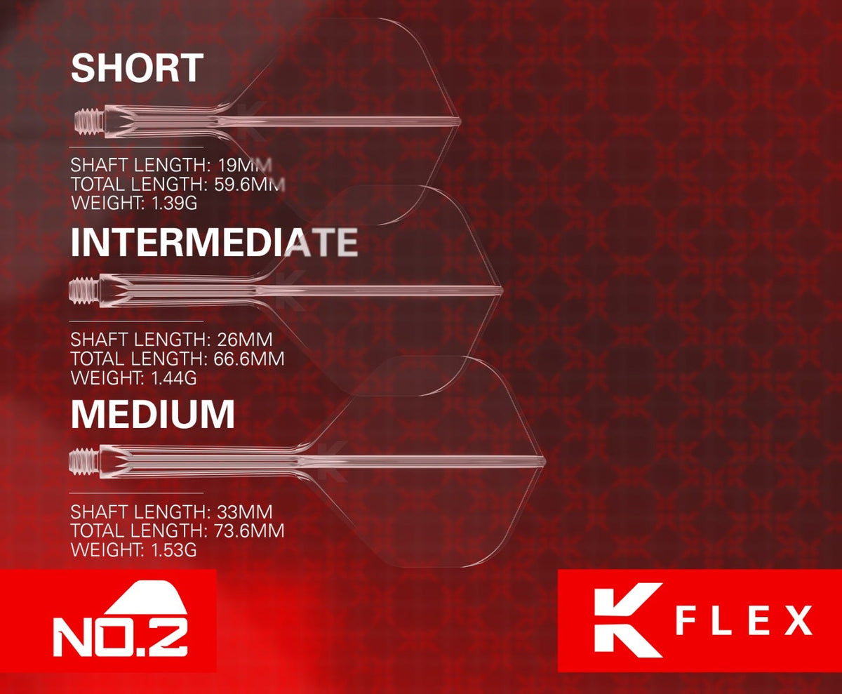 Target K-Flex Std/No.2 Intermediate Blue Flights - 3
