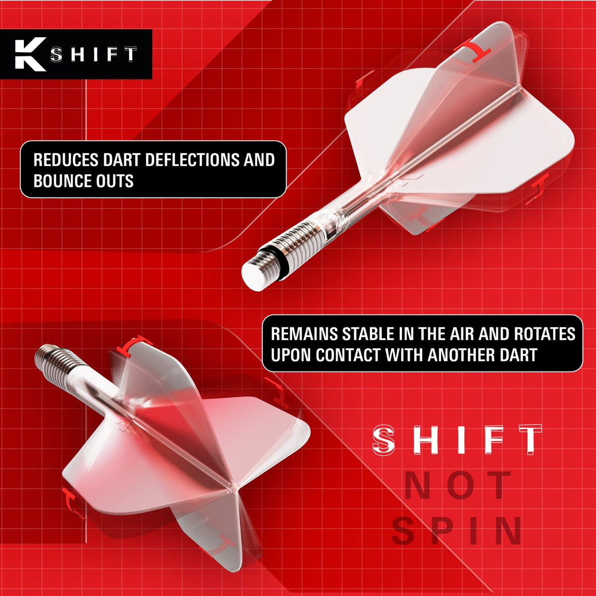 Target K-Shift Clear Shape/No.6 Short Flights - 3