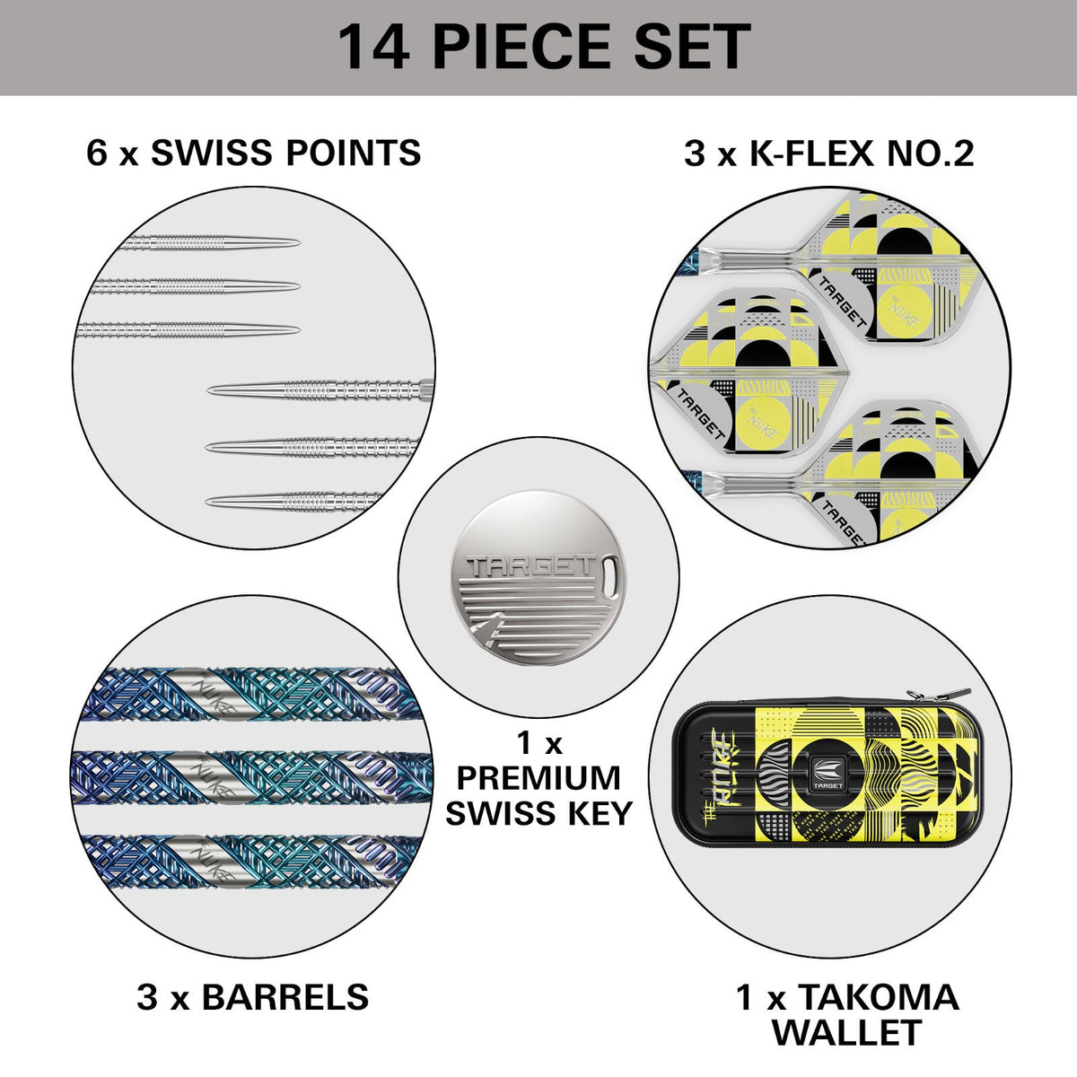 Target Luke Littler Edge 95% Steel Tip Darts - 6