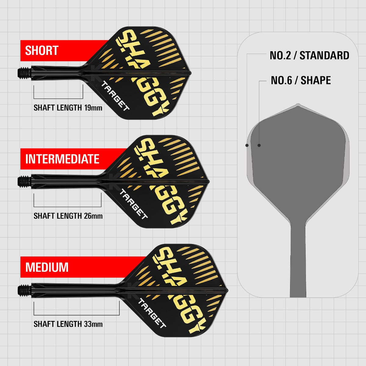 Target K-Flex Std/No.2 Scott Williams Short Flights - 4