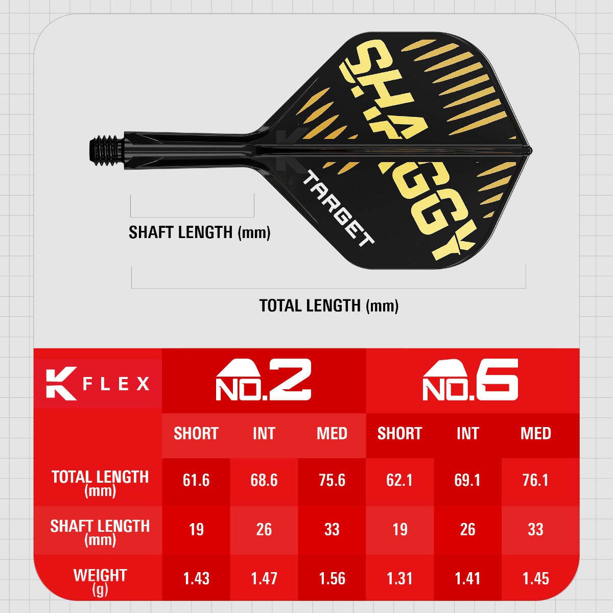 Target K-Flex Std/No.2 Scott Williams Short Flights - 3