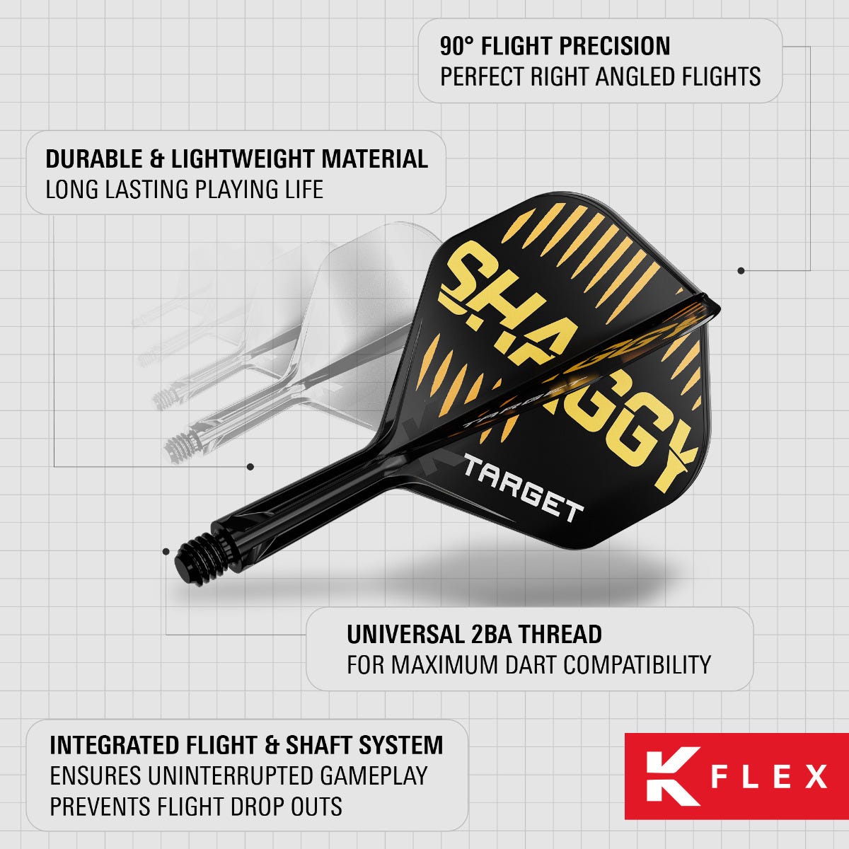 Target K-Flex Std/No.2 Scott Williams Short Flights - 5