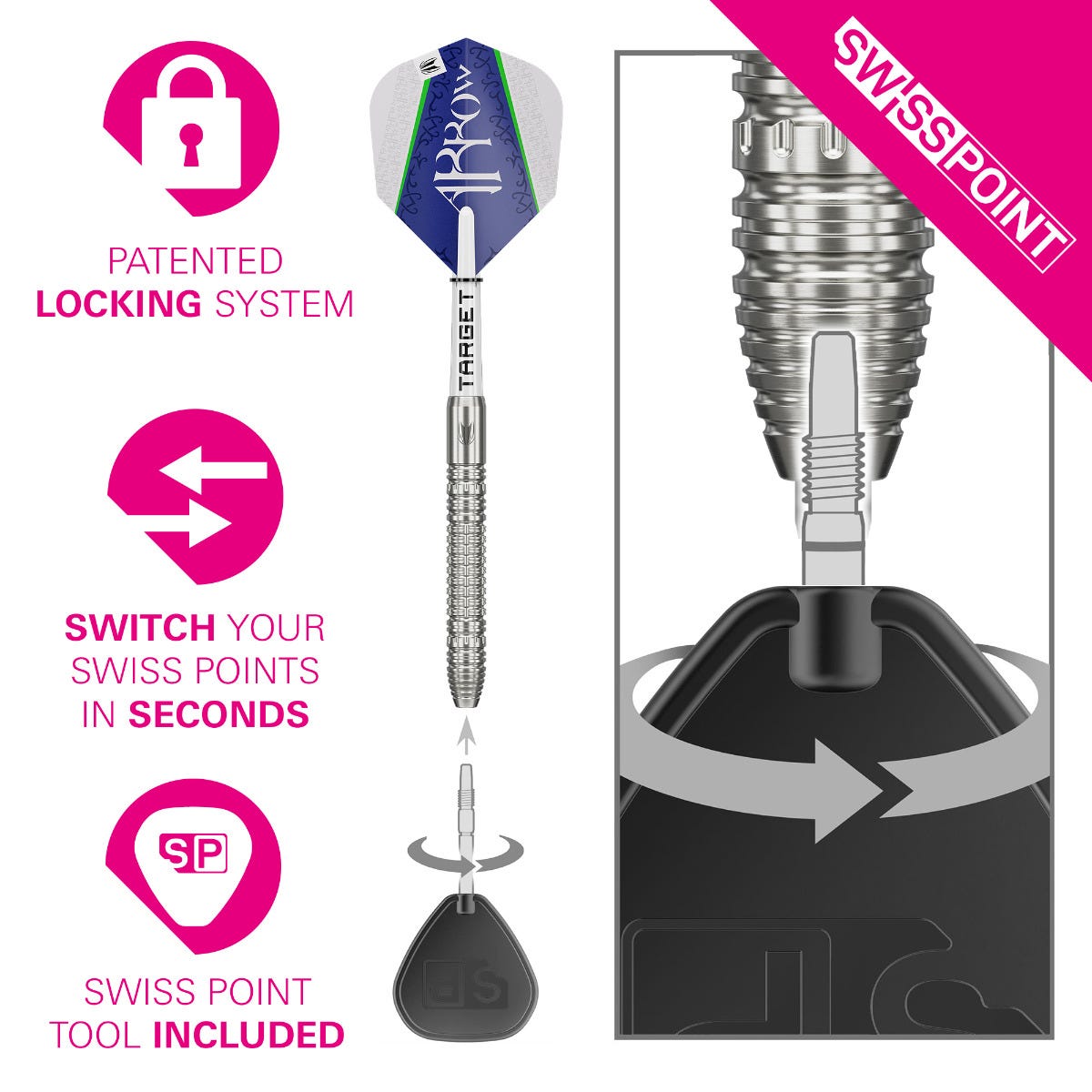 Target Shane Mc Guirk G1 90% Steel Tip Darts - 5