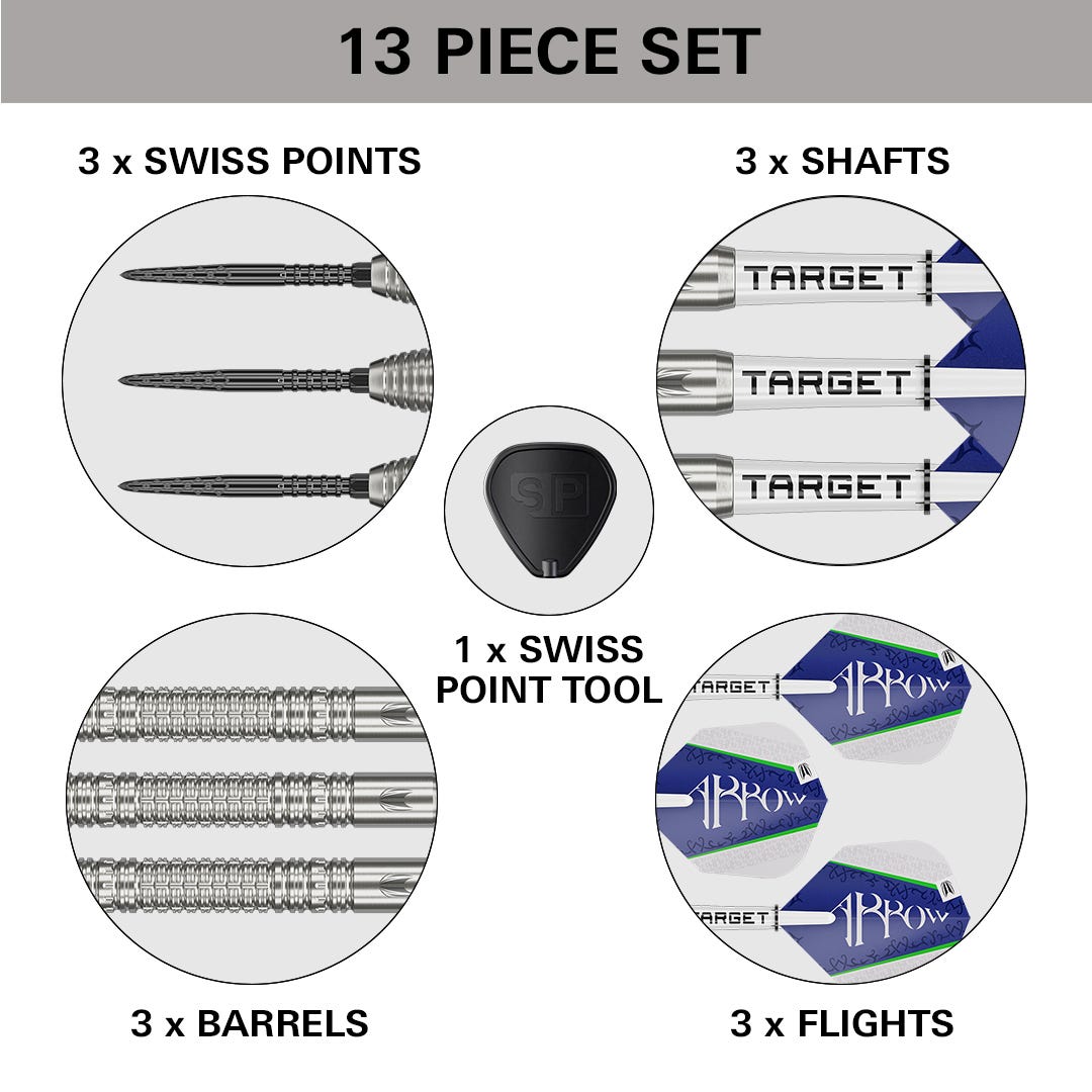 Target Shane Mc Guirk G1 90% Steel Tip Darts - 6