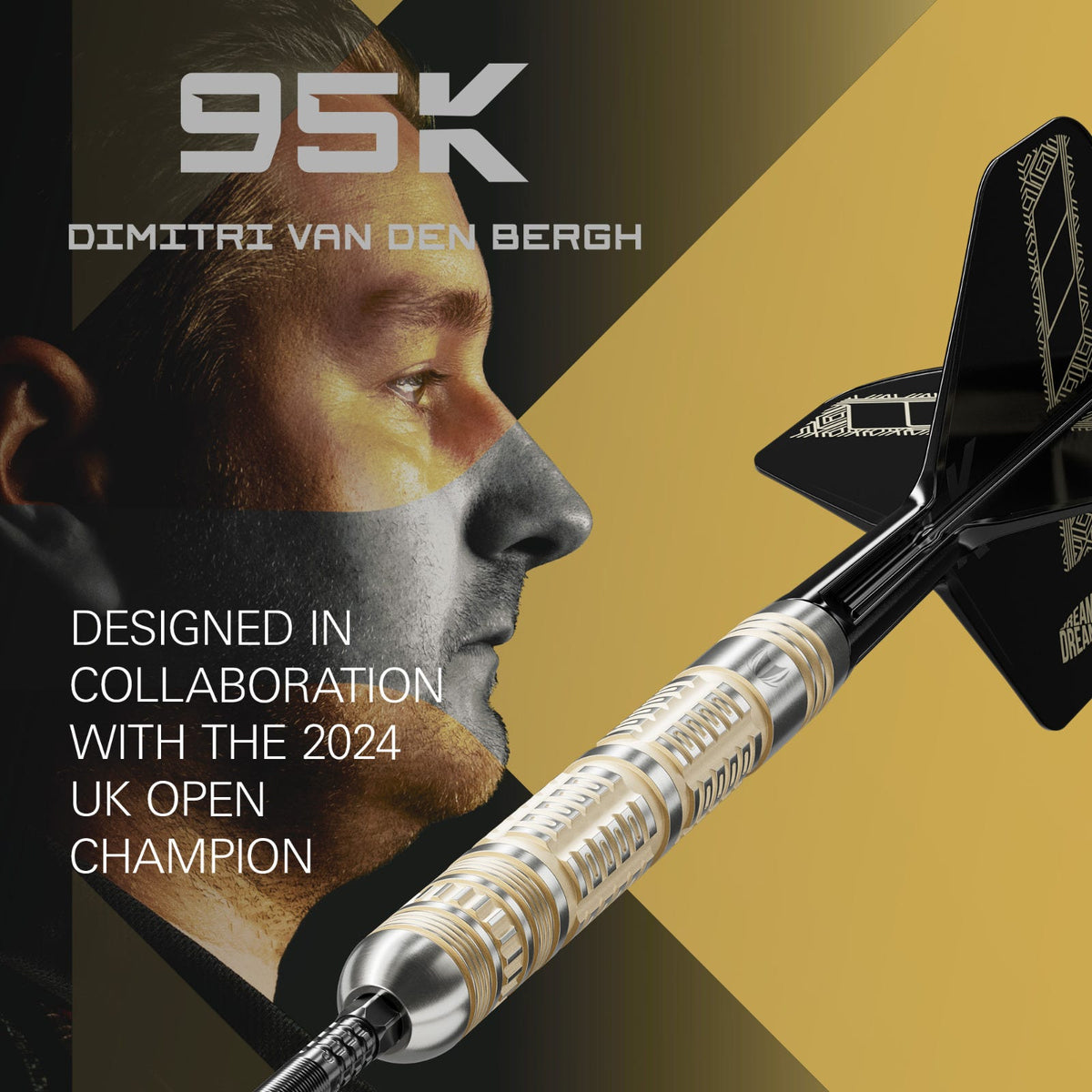 Target Dimitri Van Den Bergh 95k Steel Tip Darts - 3