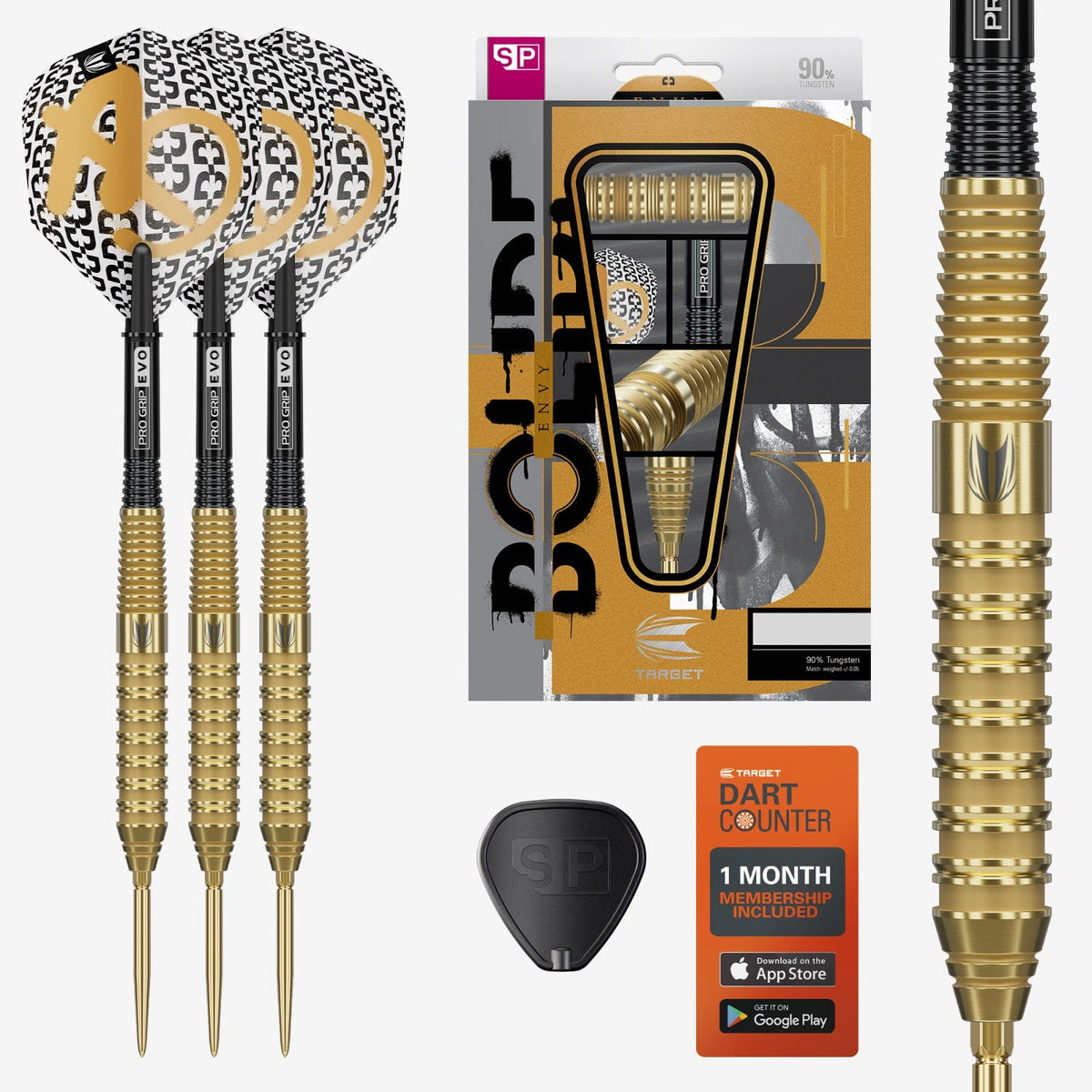 Target Bolide Envy 02 90% Steel Tip Darts - 2