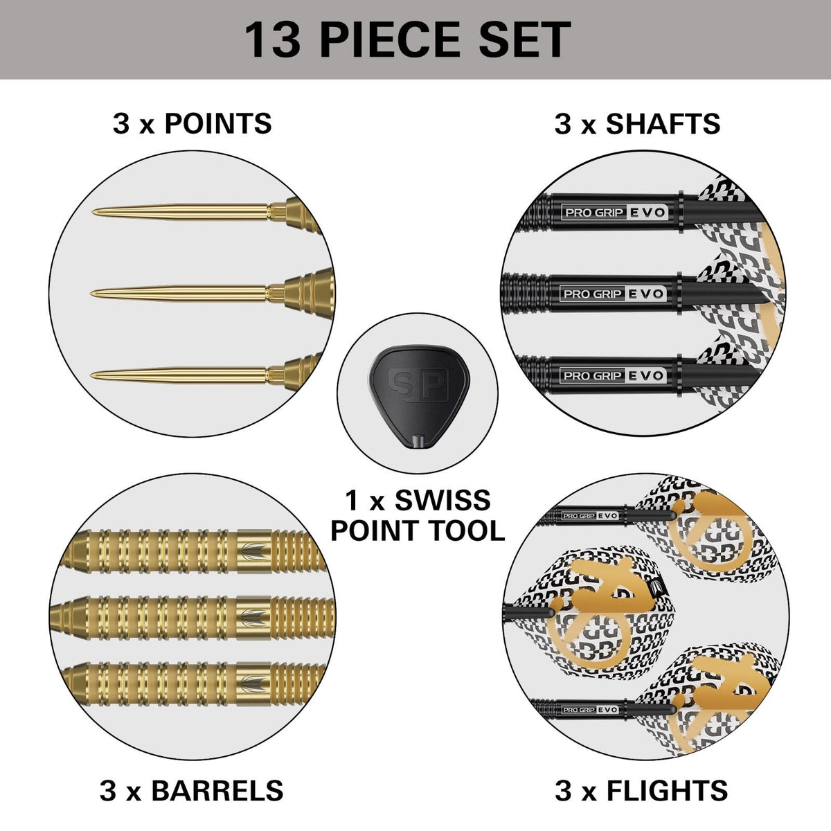 Target Bolide Envy 02 90% Steel Tip Darts - 5