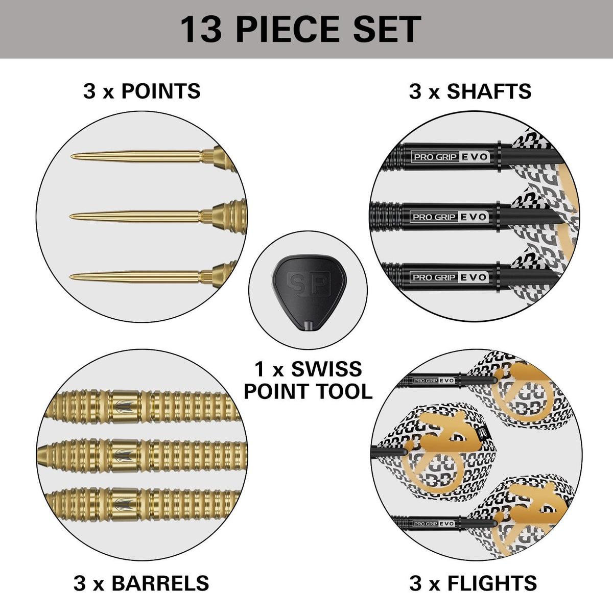 Target Bolide Envy 03 90% Steel Tip Darts - 5