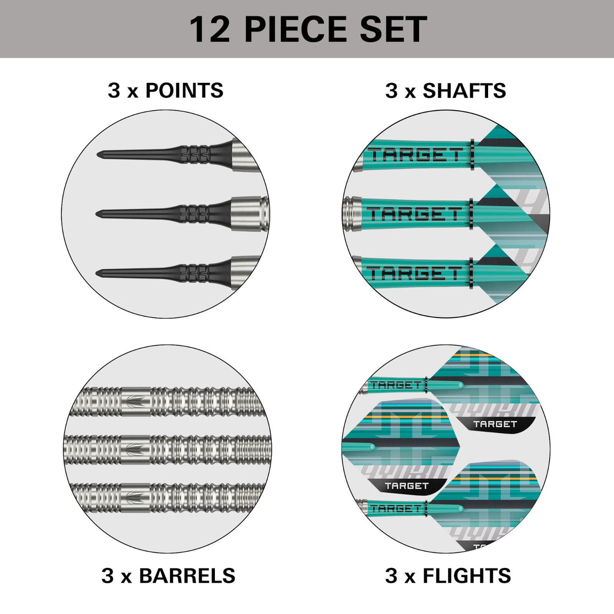 Target Hydro 90% 12 Soft Tip Darts - 5