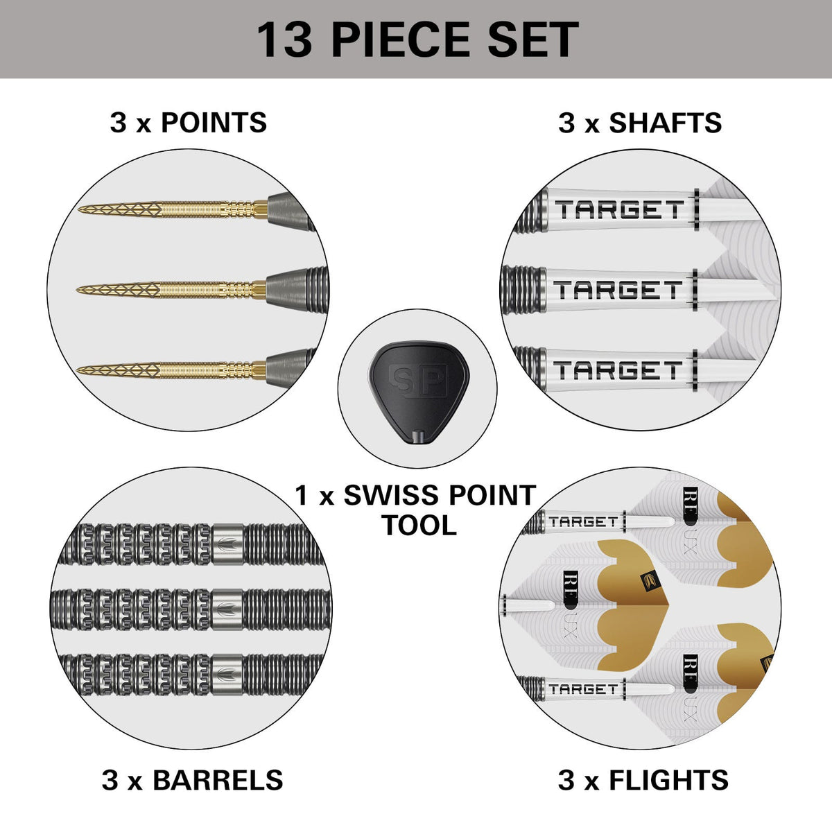 Target Redux 90% 01 Steel Tip Darts - 5