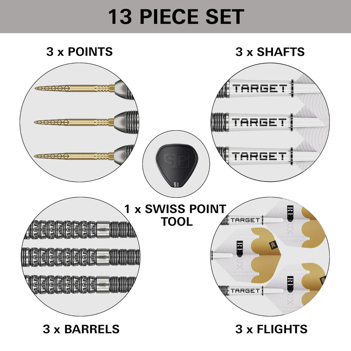 Target Redux 90% 03 Steel Tip Darts - 5