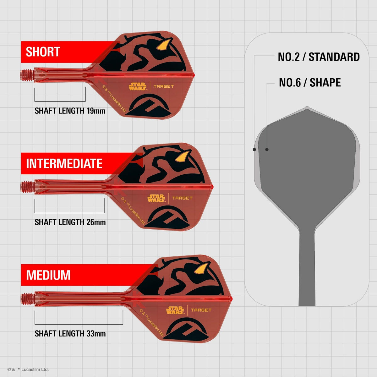 Target Darth Maul K-Flex No.6 Medium Flights - 4