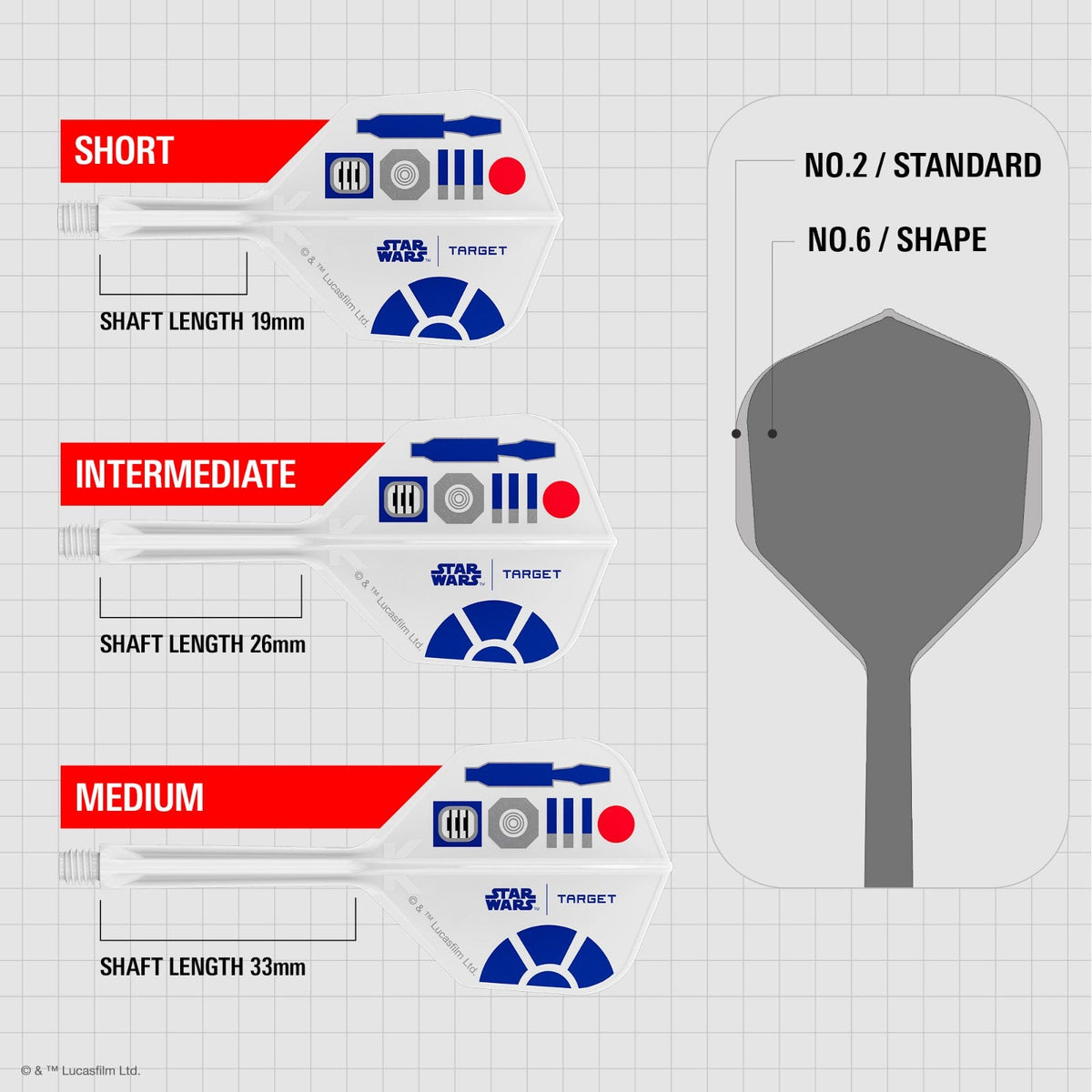 Target R2d2 K-Flex No.2 Short Flights - 4