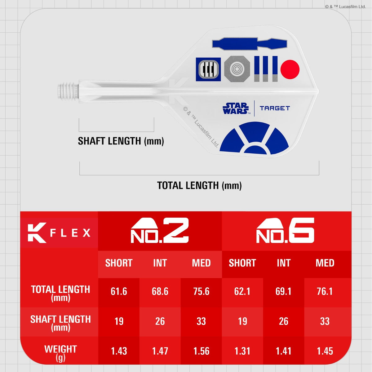 Target R2d2 K-Flex No.2 Medium Flights - 5