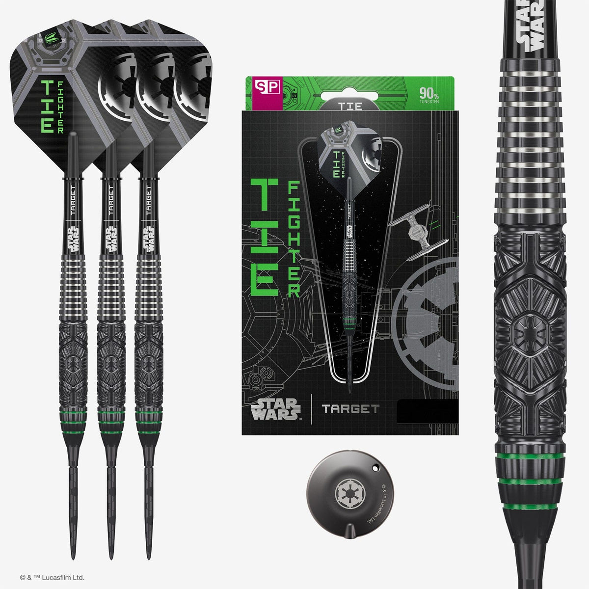 Target Star Wars Tie Fighter 90% Steel Tip Darts