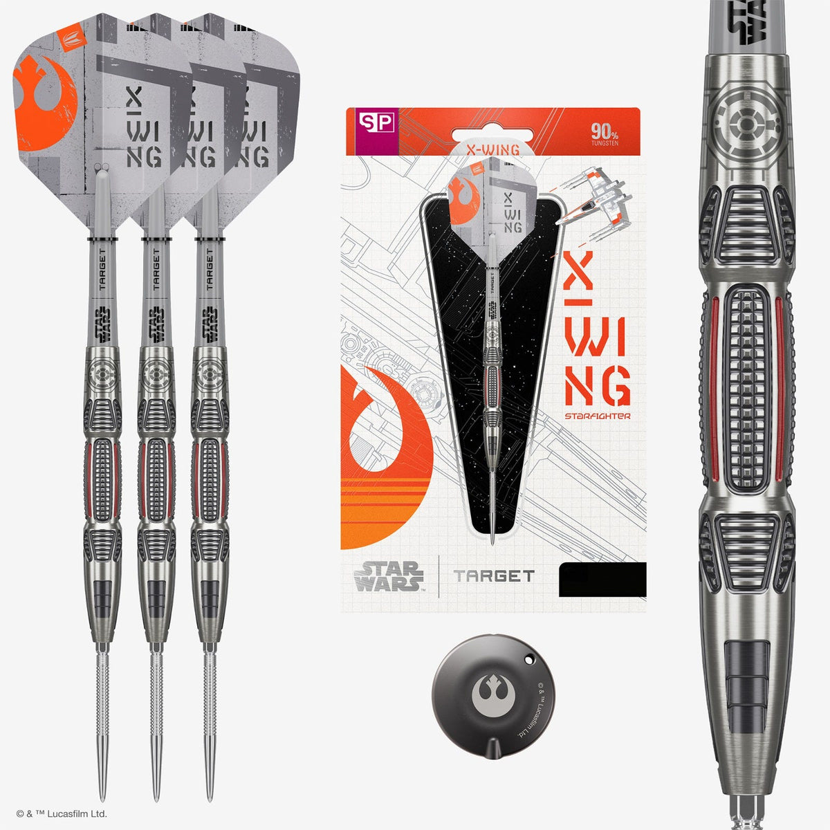 Target Star Wars X-Wing 90% Steel Tip Darts
