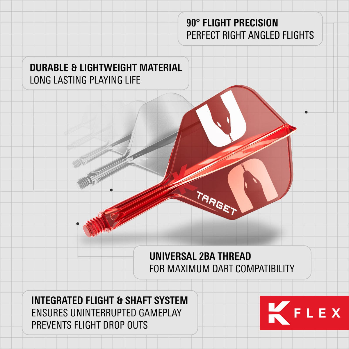 Target Nathan Aspinall K Flex Shape/No.6 Short Flights - 5