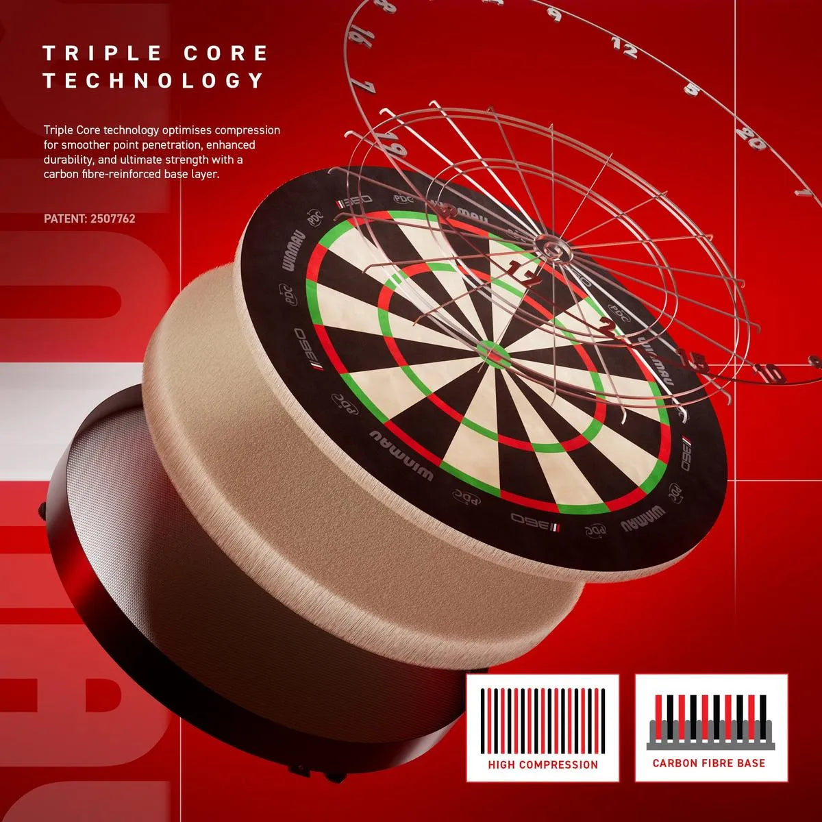 Winmau Blade 360 Triple Core Dartboard - view 5