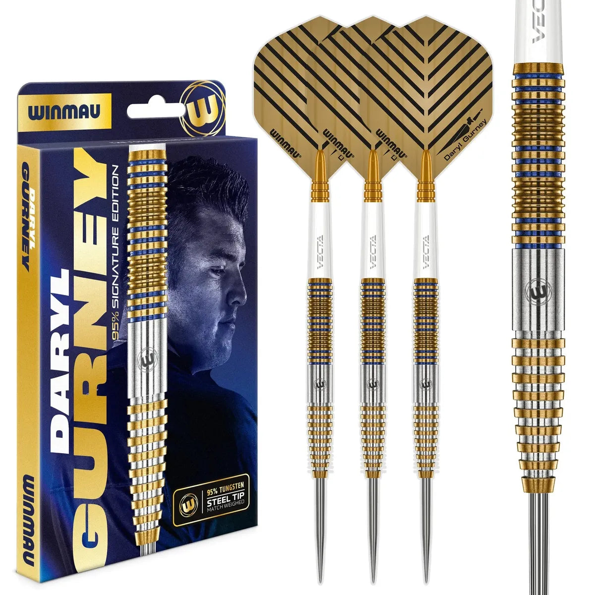 Winmau Daryl Gurney Signature Edition 95% Tungsten Steel Tip Darts - view 6