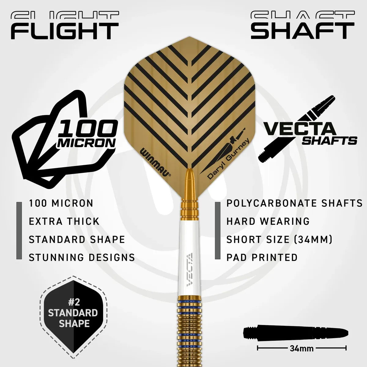 Winmau Daryl Gurney Signature Edition 95% Tungsten Steel Tip Darts - view 4