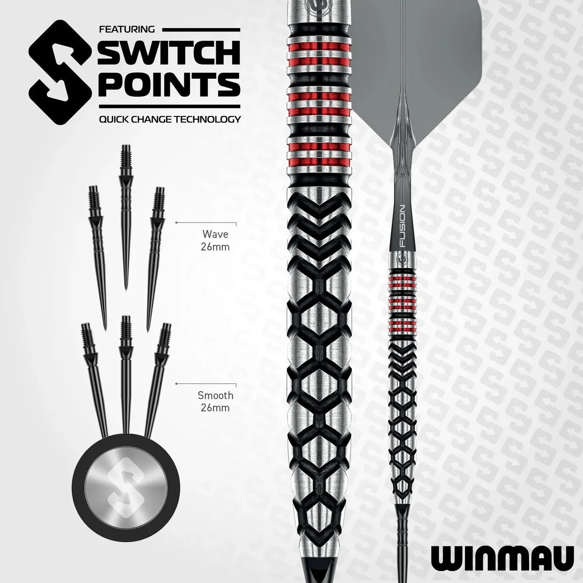 Winmau Fornax Tapered SP 90% Tungsten Steel Tip Darts - view 9