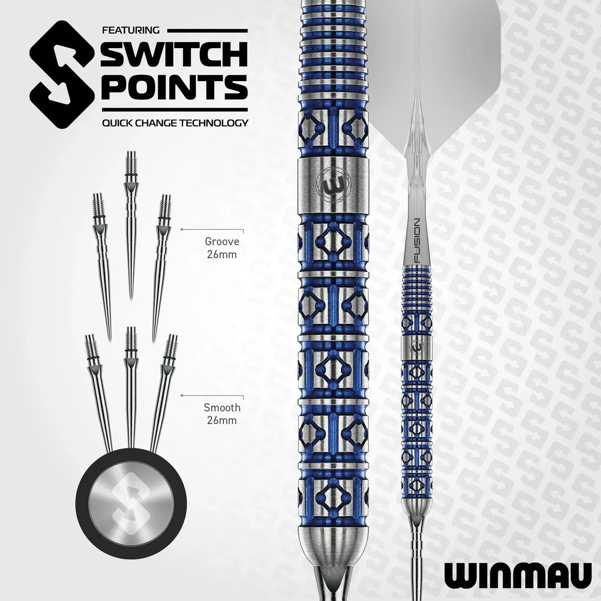 Winmau Lunaris Parallel SP 90% Tungsten Steel Tip Darts - view 9