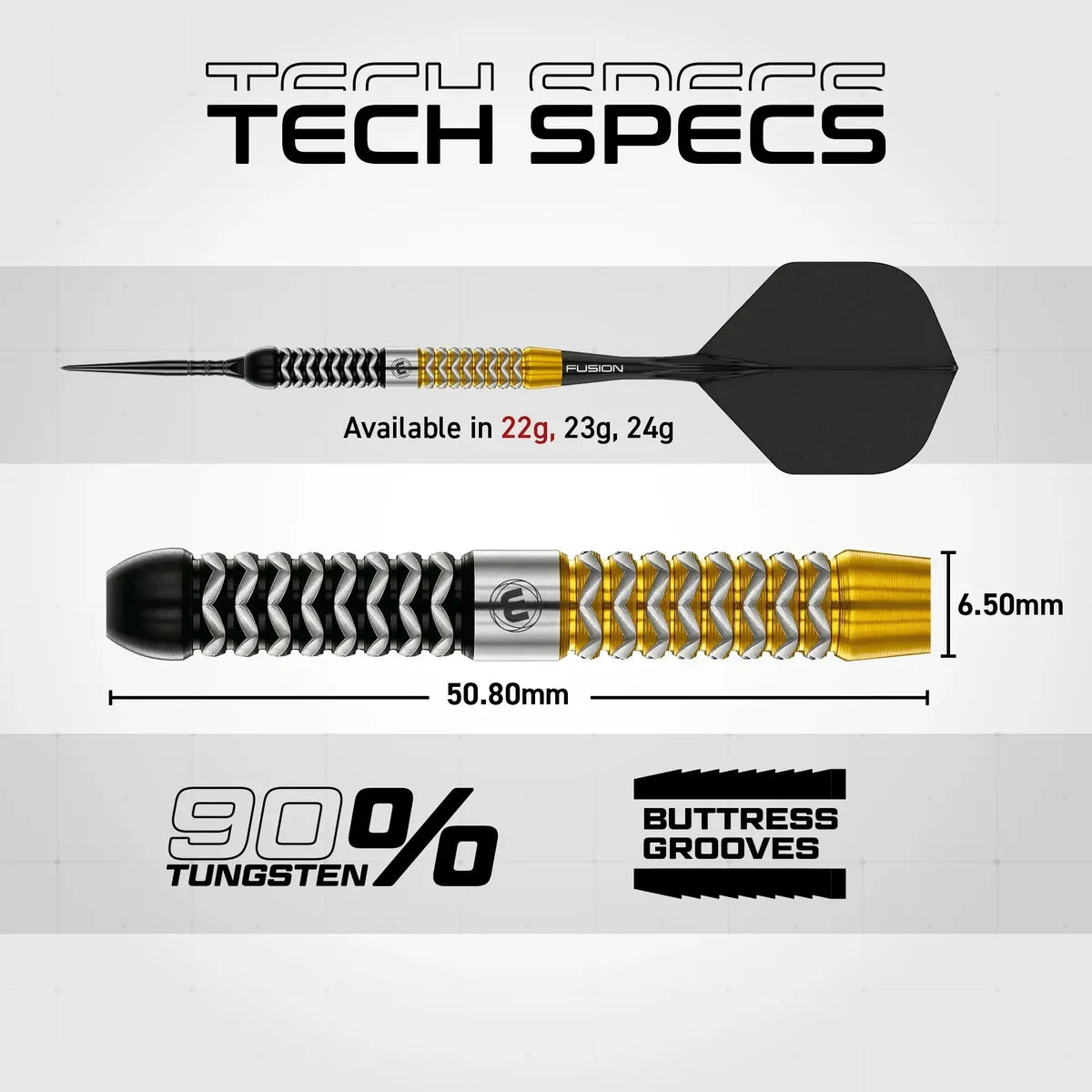 Winmau Exion Parallel SP 90% Tungsten Steel Tip Darts - view 10