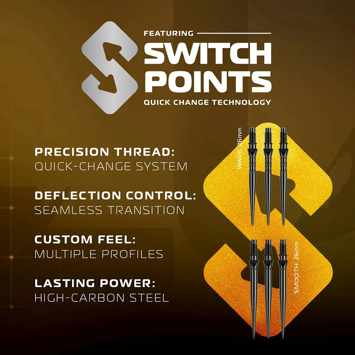 Winmau Exion Parallel SP 90% Tungsten Steel Tip Darts - view 5