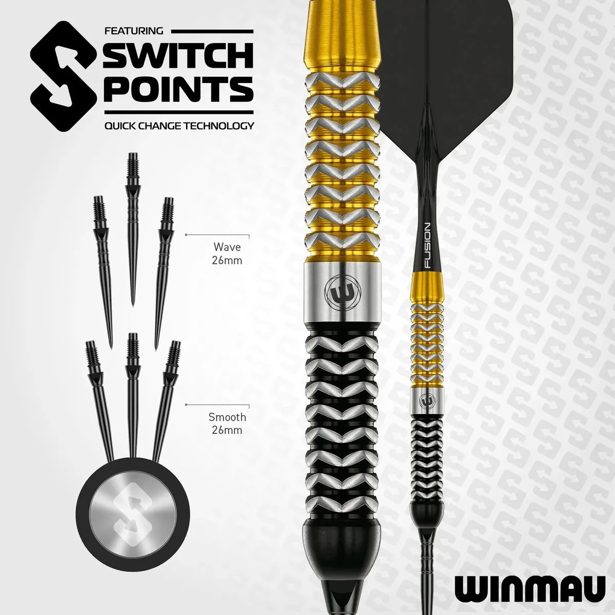 Winmau Exion Parallel SP 90% Tungsten Steel Tip Darts - view 9