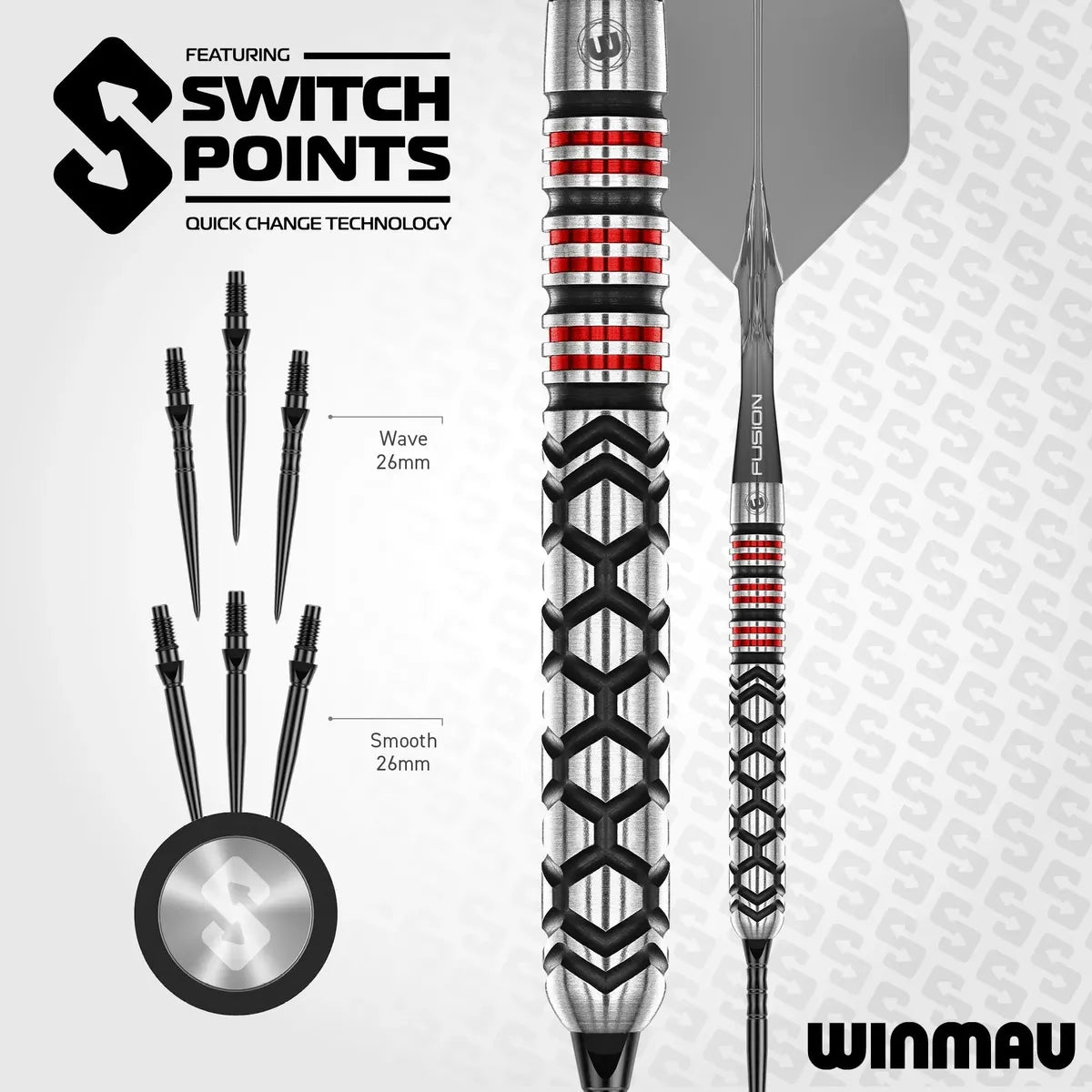 Winmau Fornax Parallel SP 90% Tungsten Steel Tip Darts - view 9