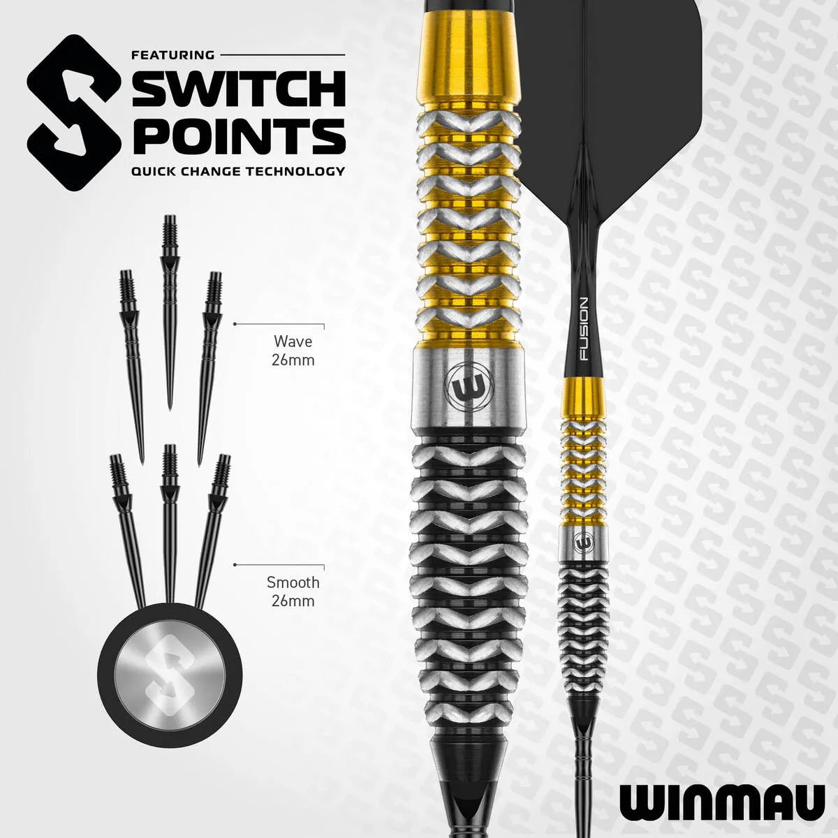 Winmau Exion Torpedo SP 90% Tungsten Steel Tip Darts - view 4