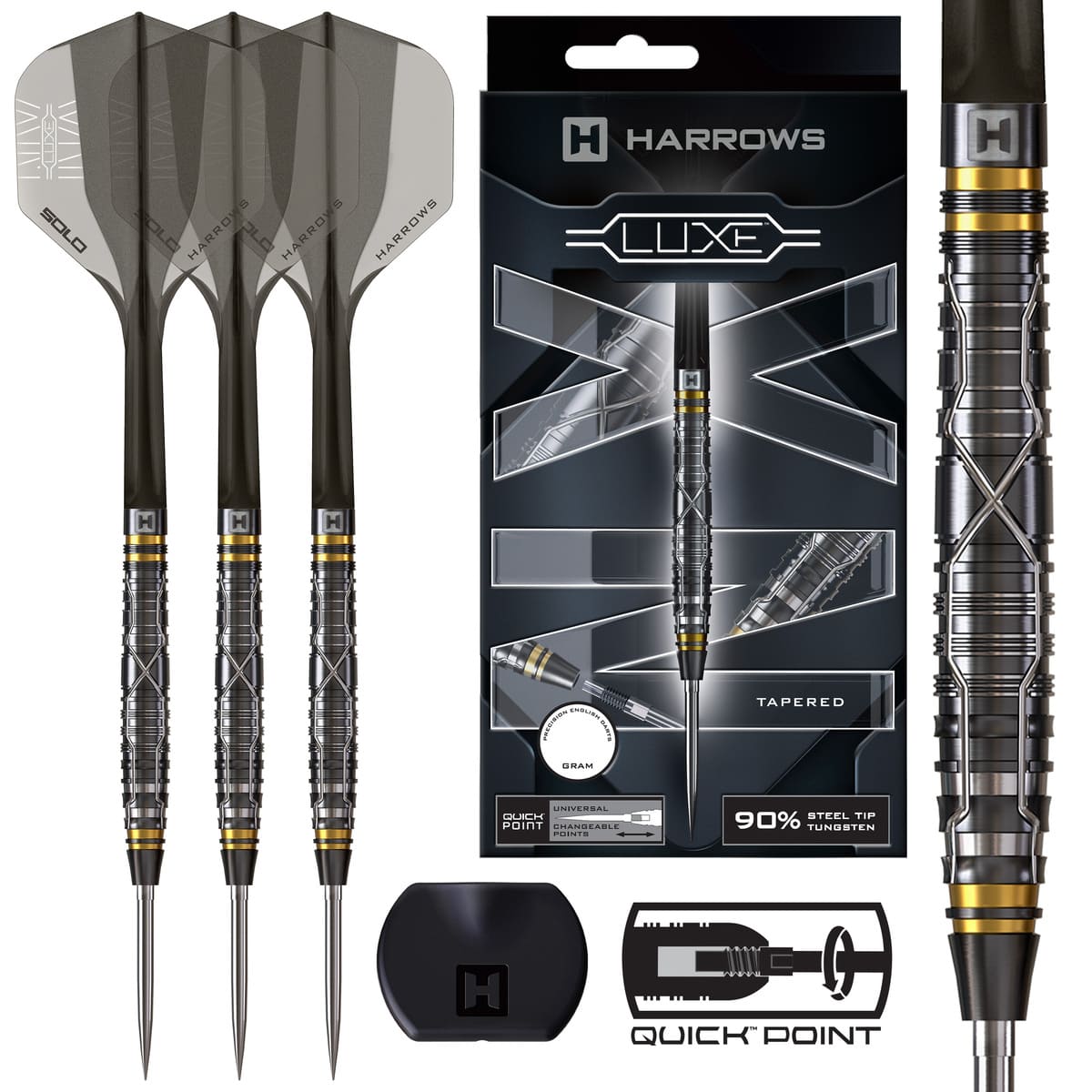 Harrows NX Luxe Tapered QP 90% Tungsten Steel Tip Darts