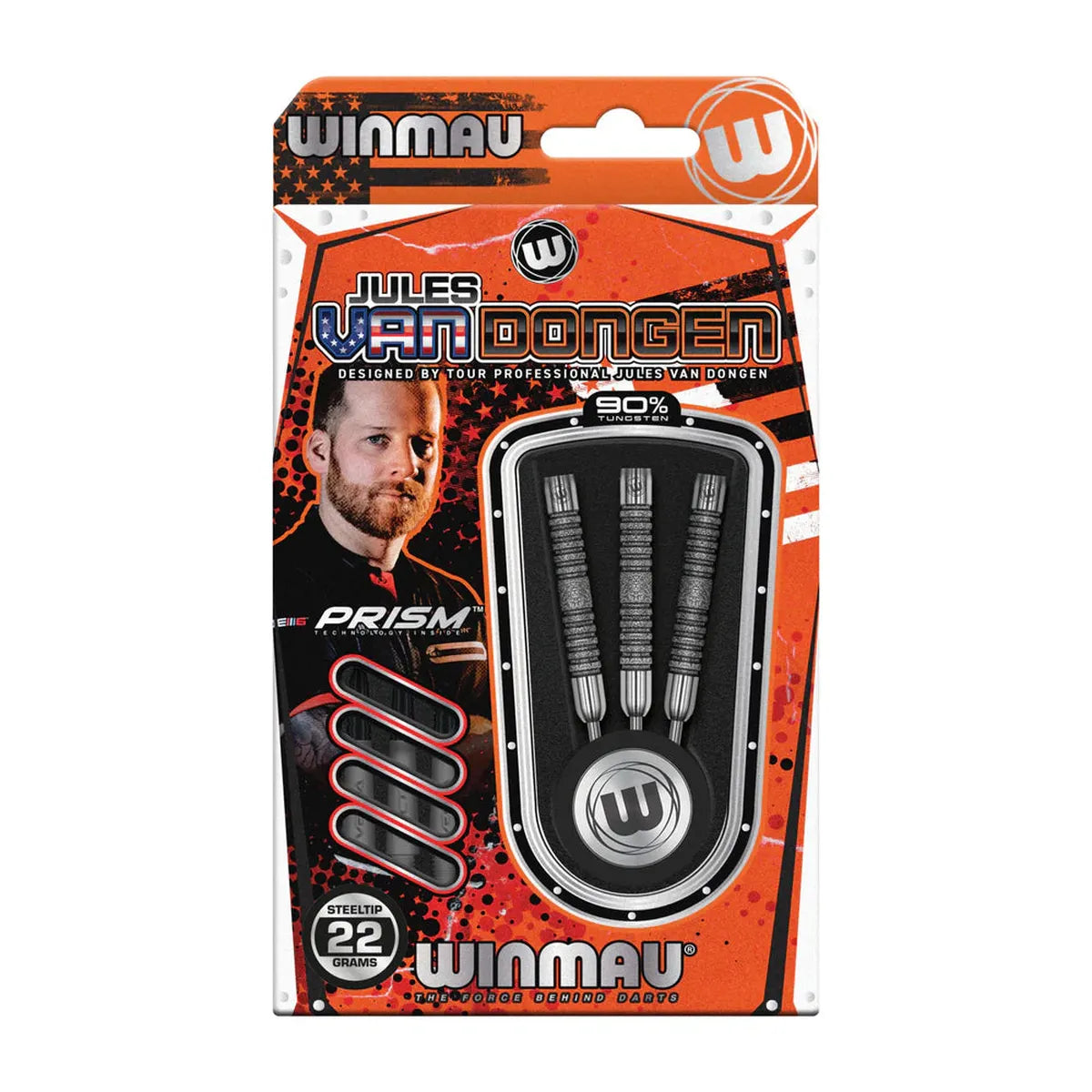 Winmau Jules van Dongen 90% Tungsten Steel Tip Darts - view 6