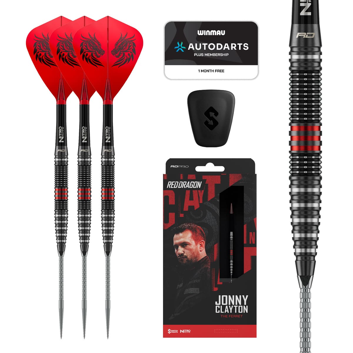 Red Dragon Jonny Clayton RD-PRO SP 90% Tungsten Steel Tip Darts