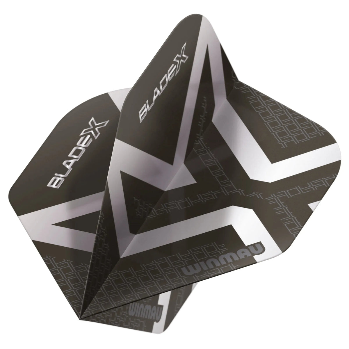 Winmau Prism Delta Metallic Black & Silver Premium Standard Dart Flights - Blue - view 2