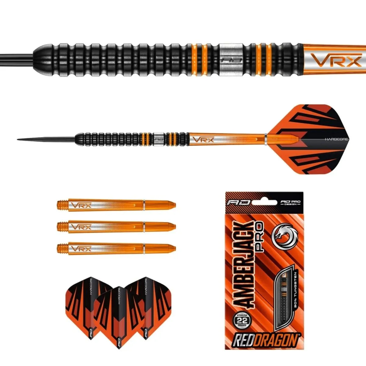 Red Dragon Amberjack Pro 1 90% Tungsten Steel Tip Darts - view 3