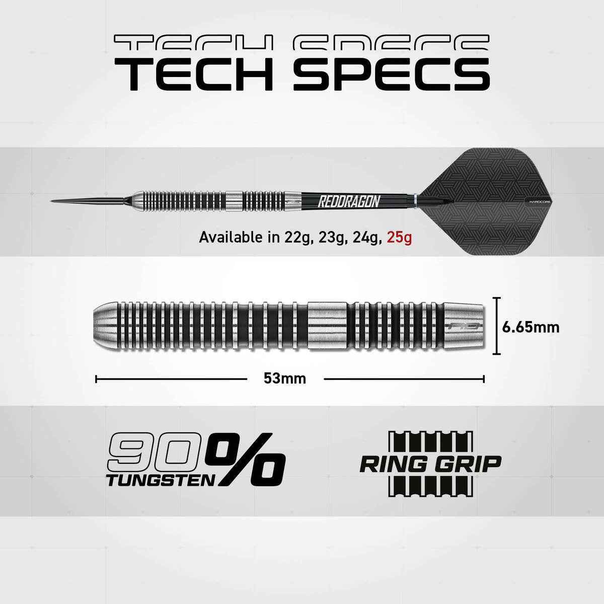 Red Dragon Pegasus SP 90% Tungsten Steel Tip Darts - view 7
