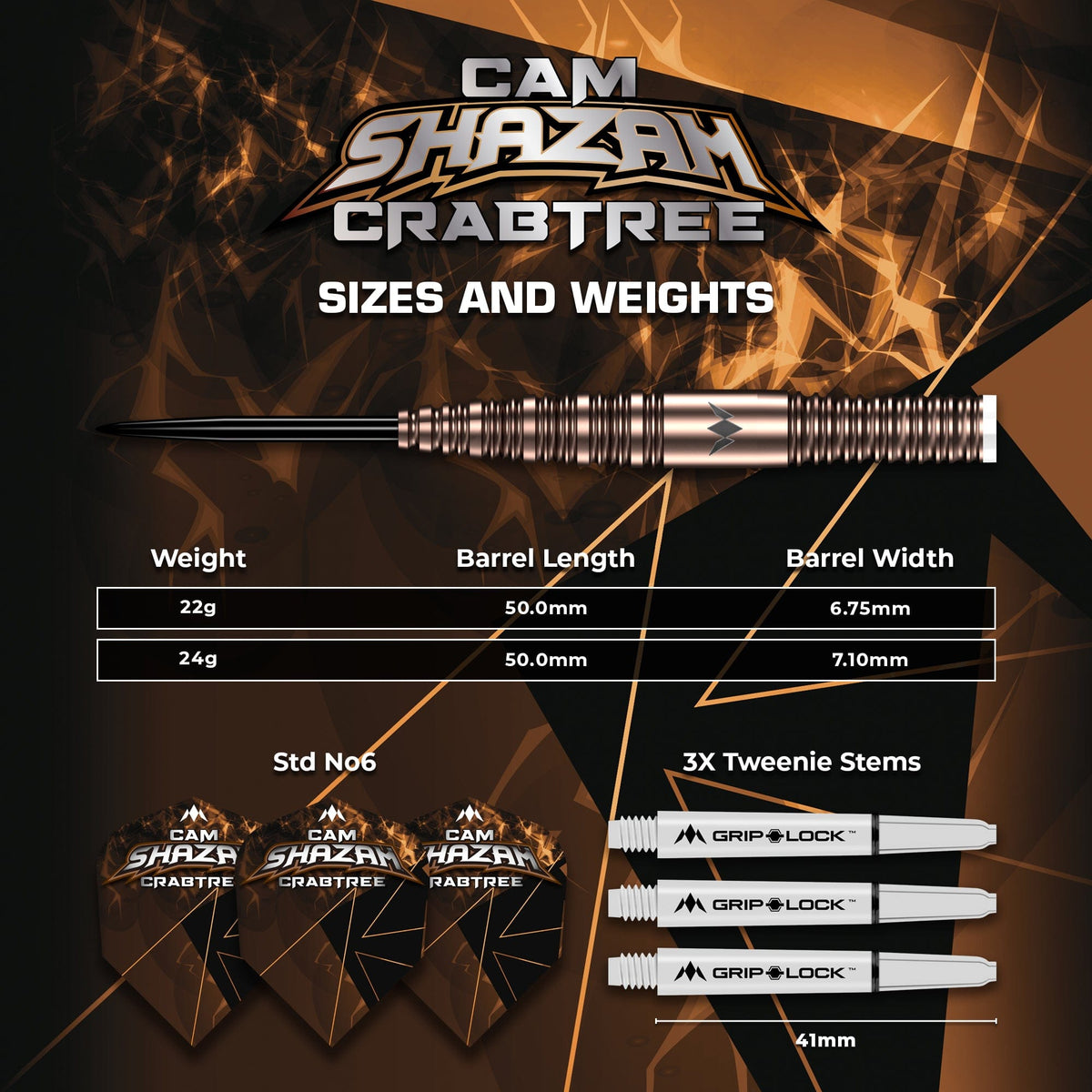 Mission Cam Crabtree V2 95% Tungsten Steel Tip Darts - view 4